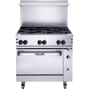 commercial gas range with oven