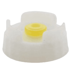 Yellow FIFO squeeze bottle cap