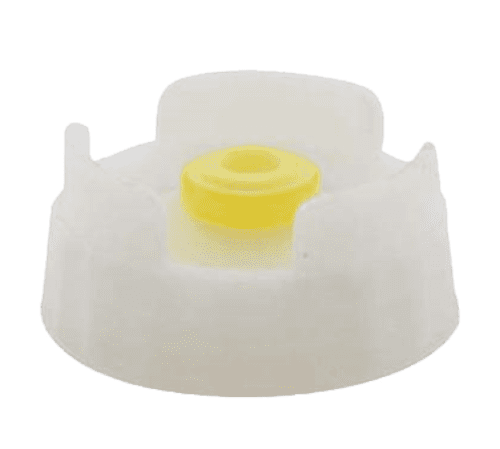 Yellow FIFO squeeze bottle cap